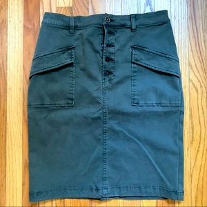 Anthropology Green Pencil Skirt
